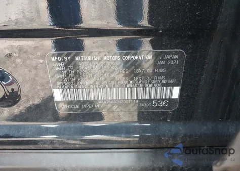 2022 Mitsubishi Eclipse Cross Se S-Awc/Se Special Edition S-Awc/Sel S-Awc/Sel Special Edition S-Awc из США, поврежденный, VIN JA4ATWAA2NZ001119